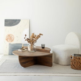 Hanah Home Podium Wood - Walnut Juego de mesa de centro